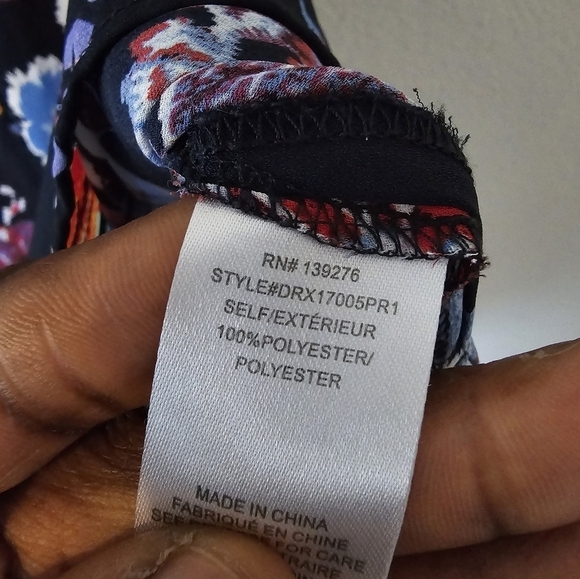 DR2 by Daniel Rainn Blouse XL Womens Colorful Print  Paisley Lightweight Artsy - Picture 8 of 14